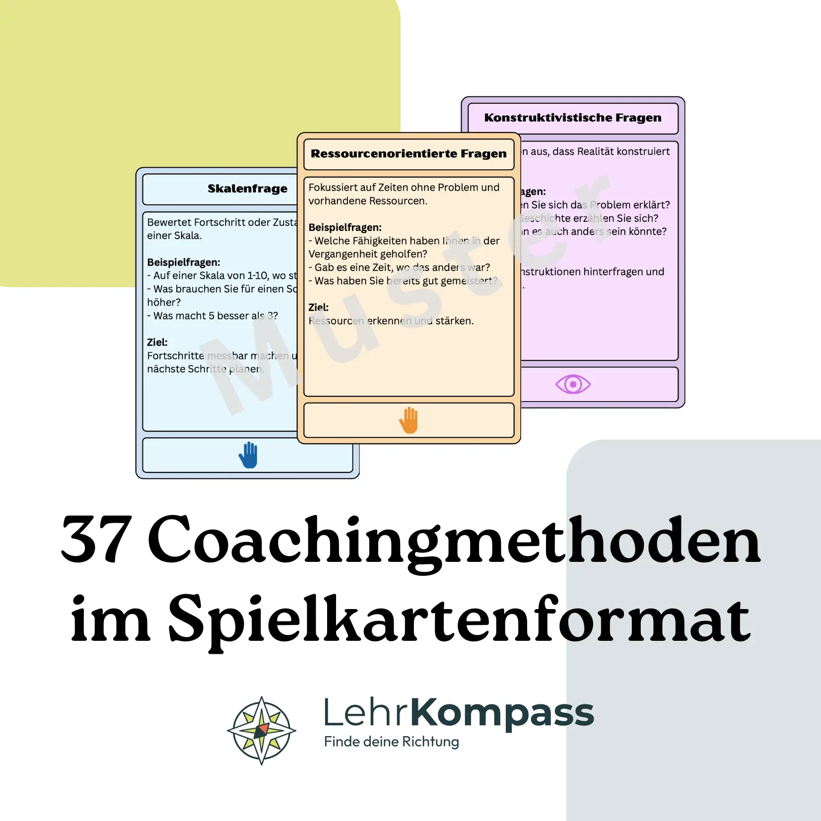 37 Coachingmethoden Karten im Spielkartenformat – PDF für Coaches und Beratende