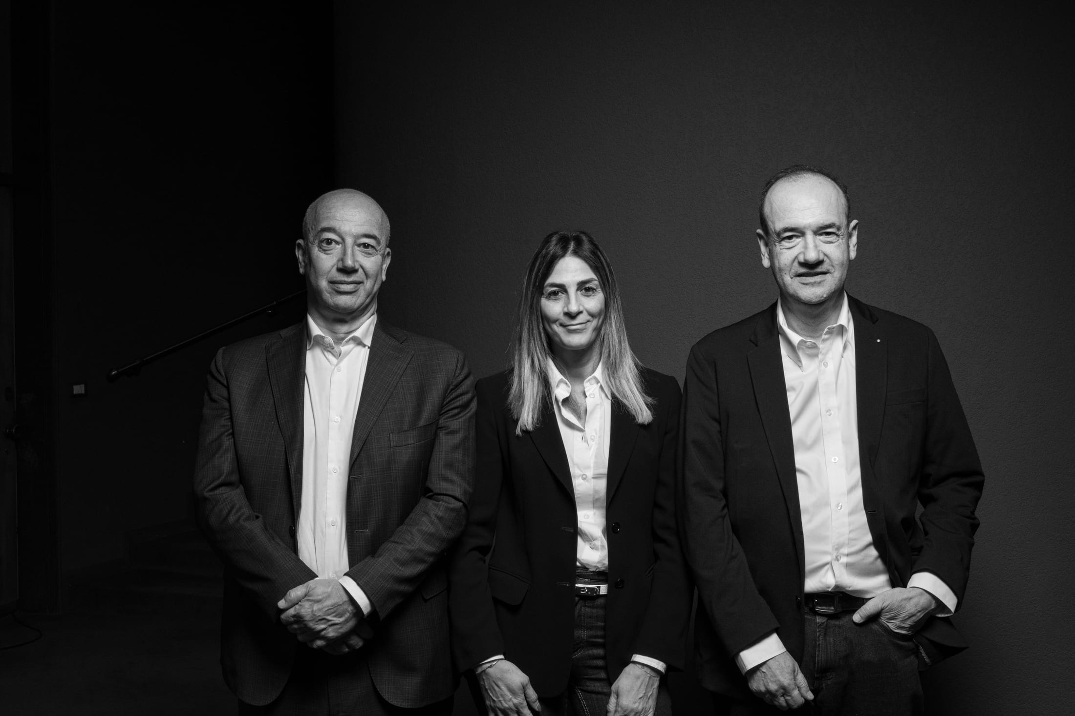Fotografia in bianco e nero dei founder di Malerba & Partners.