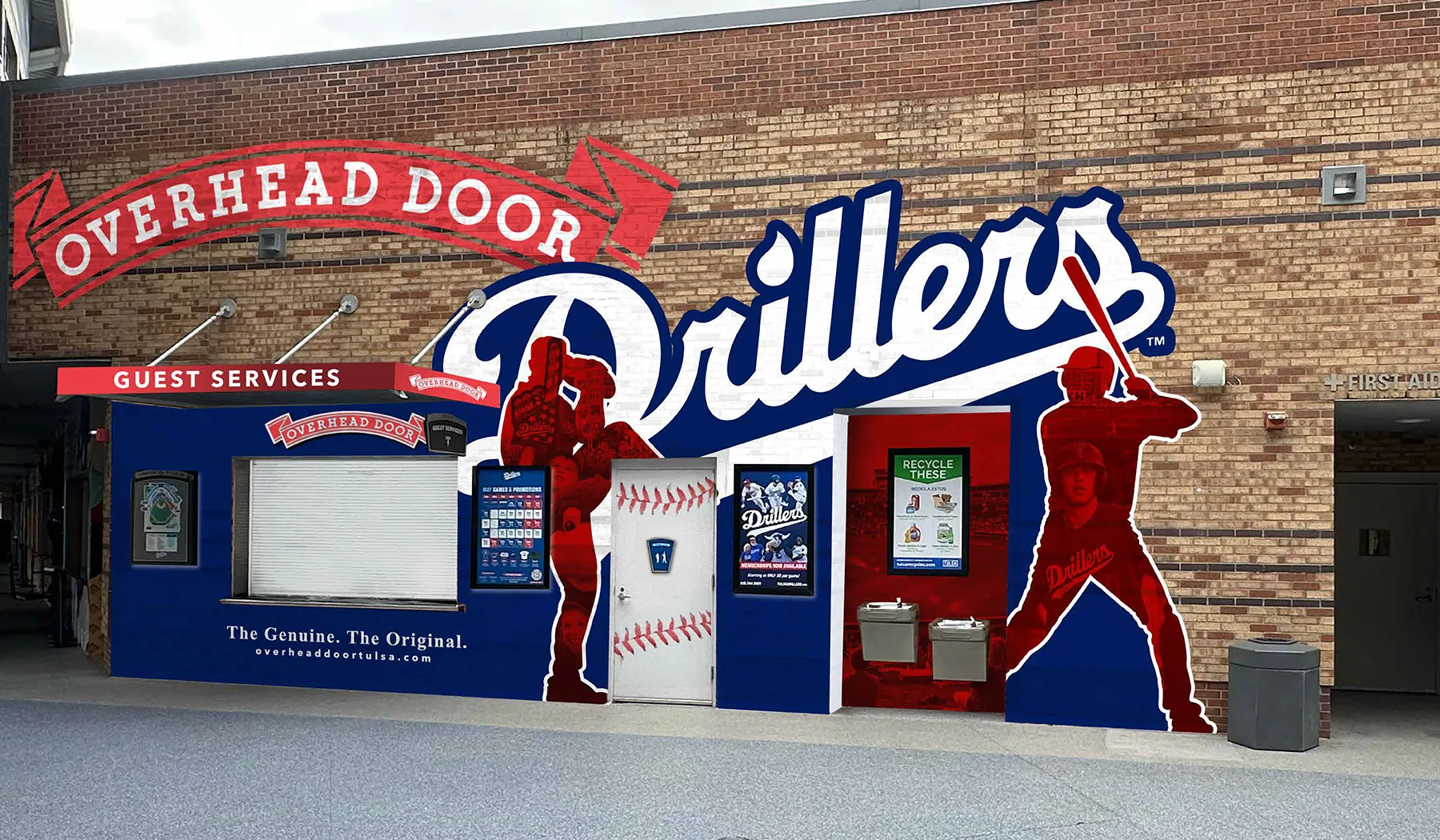 Tulsa Drillers wall signage installed by National Wrap Co.