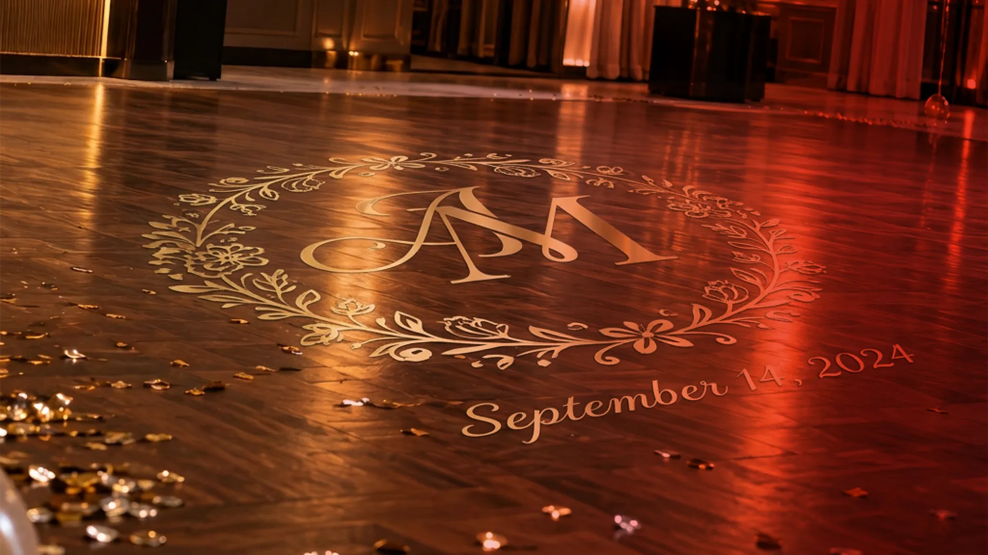 A wedding floor graphic concept.