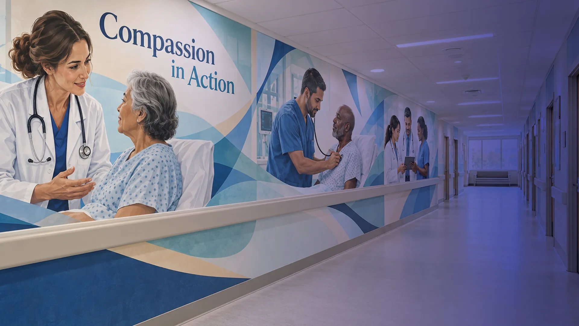 A hospital wall wrap concept.
