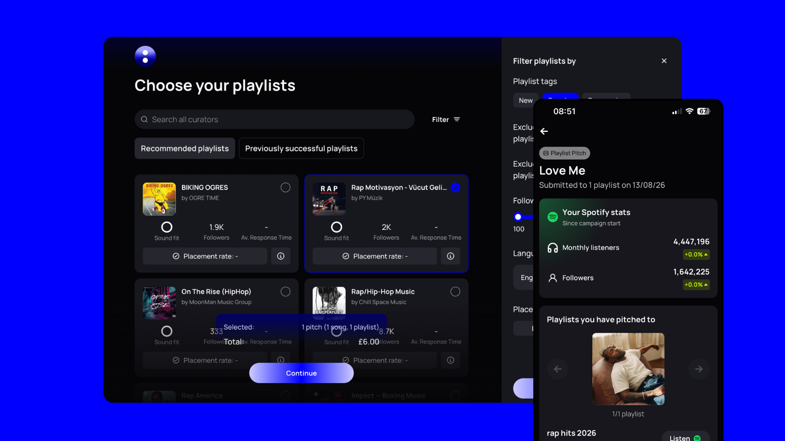unhurd playlist pitching tool