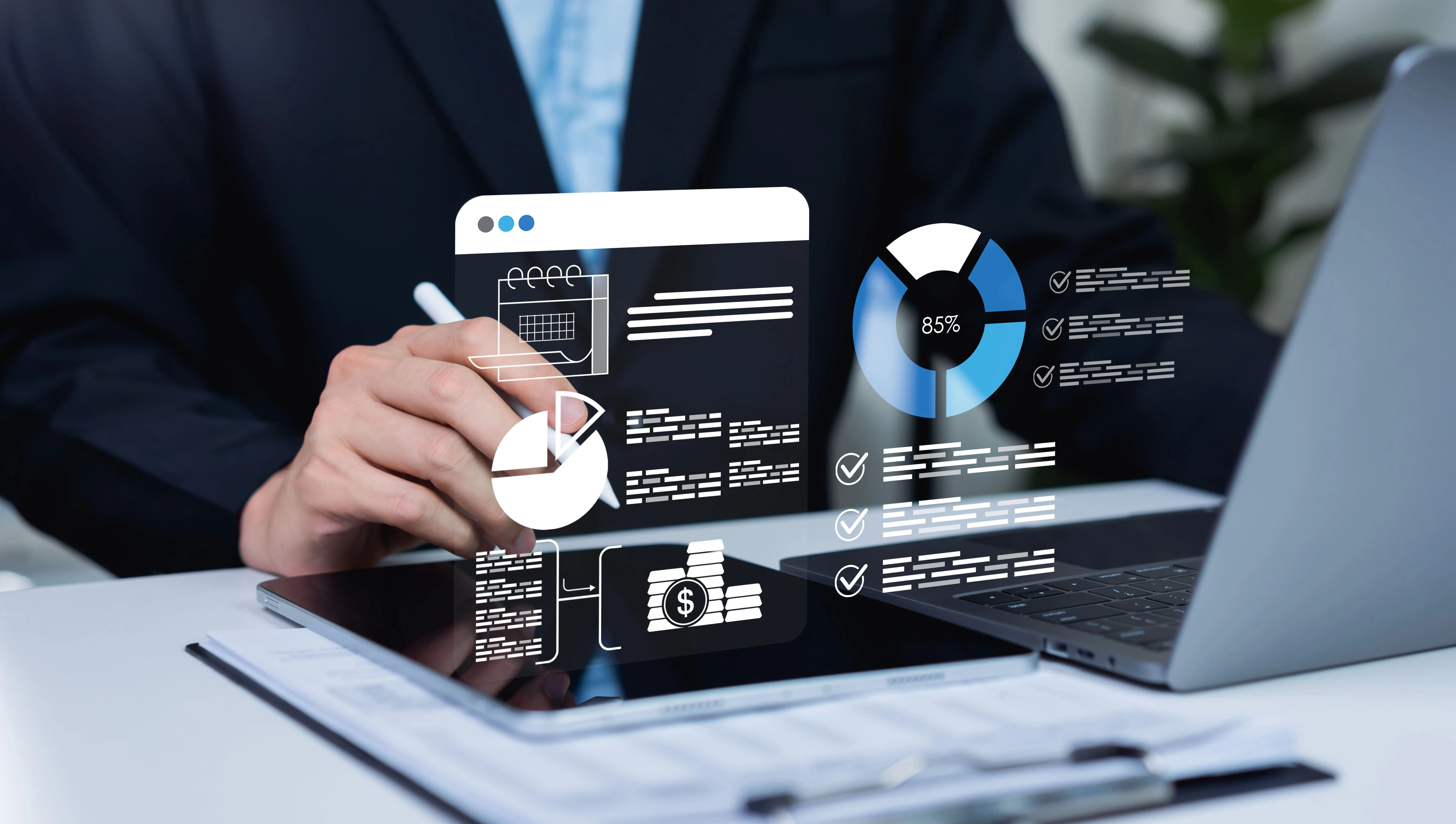 Digital invoicing illustration
