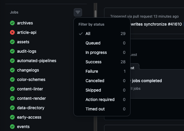Workflow GitHub Actions en cours d'exécution