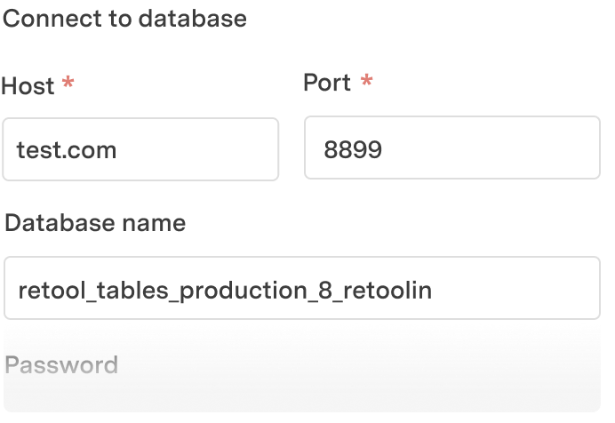 Écran de configuration des ressources (bases de données, API) dans Retool