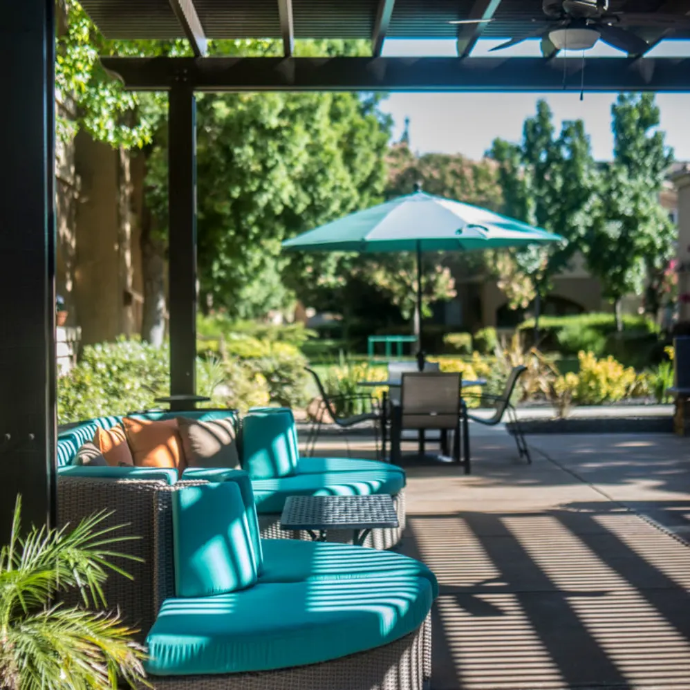 Outdoor lounge area