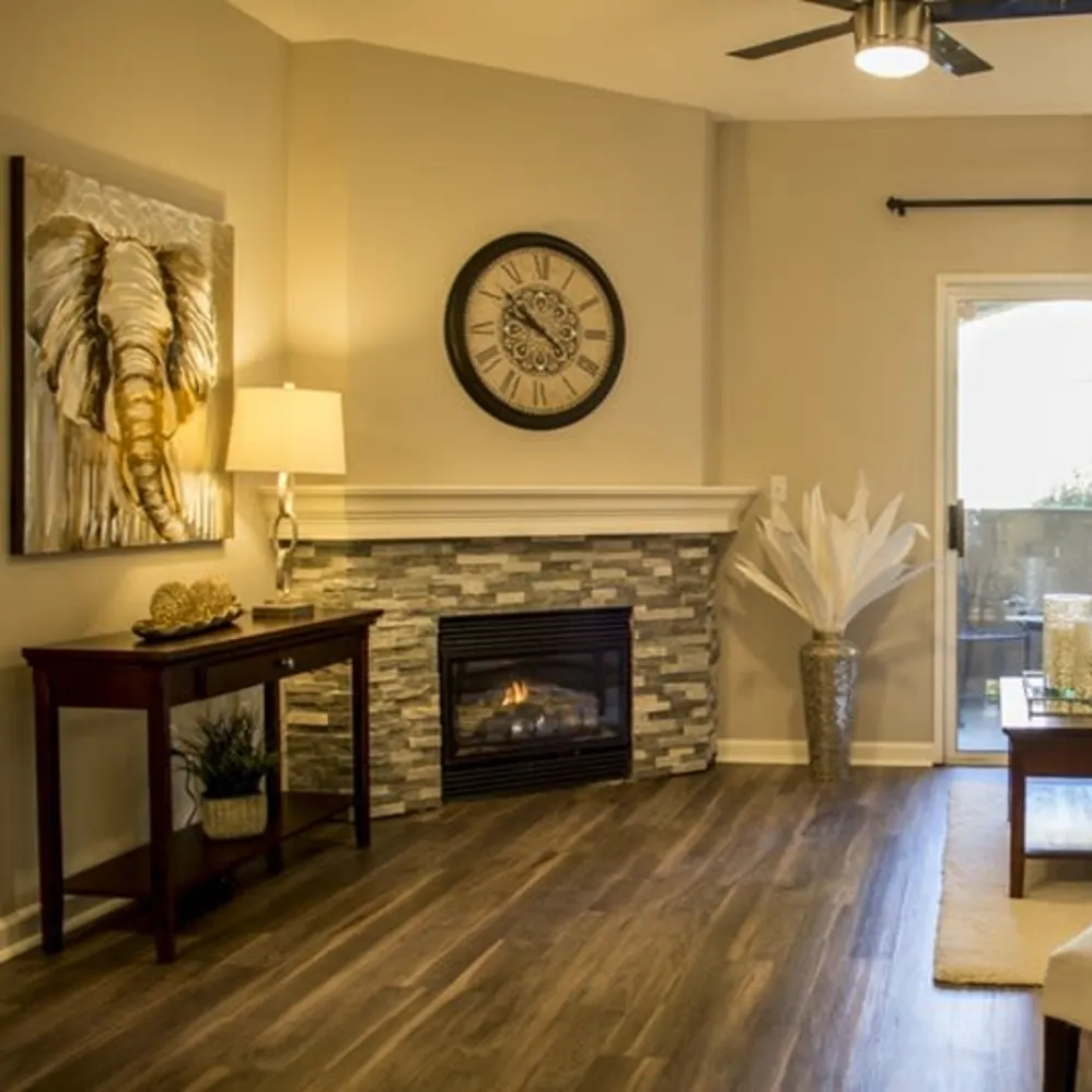 Clubhouse with fireplace
