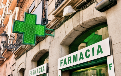 fachada de una farmacia en Madrid