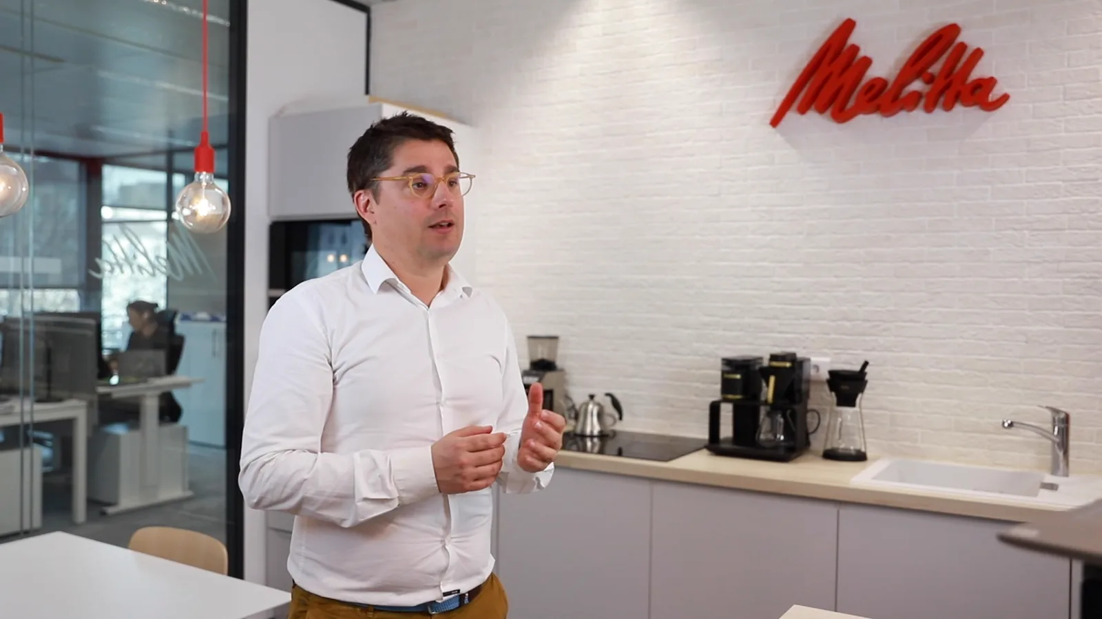 Brice Mathé, National Sales Manager at Melitta, at the Melitta offices