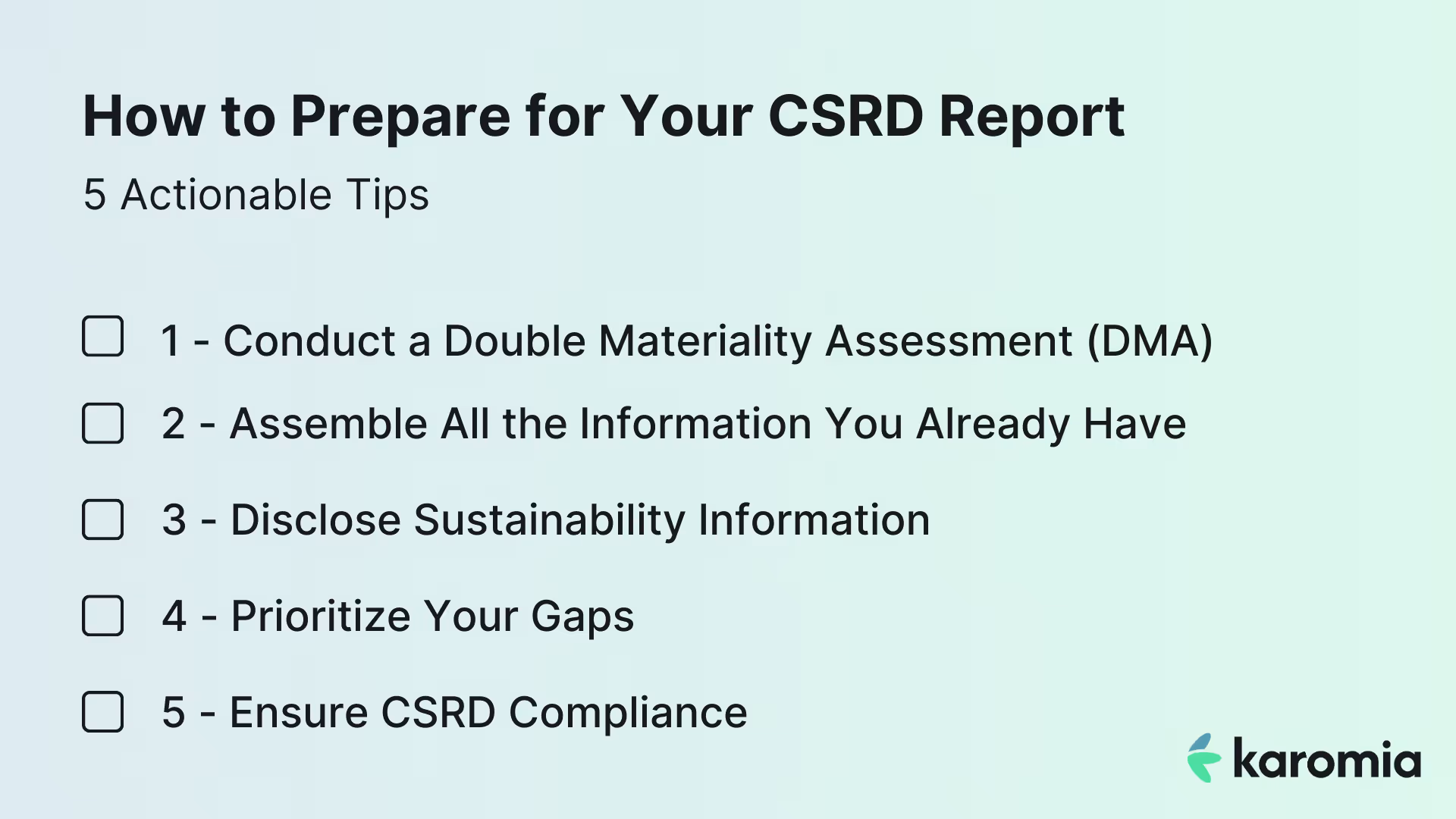 5 tips for CSRD report