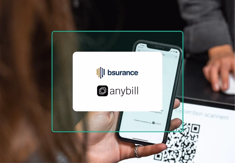 Pressebild: Insurance as a Service: bsurance und anybill ermöglichen Embedded Insurance über digitale Kassenbons