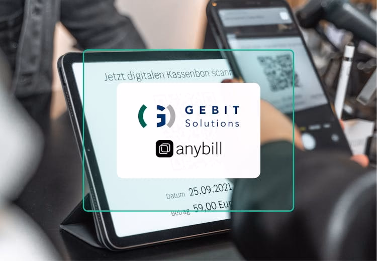 Pressebild: Zukunftssicher: GEBIT Solutions und anybill bieten etablierten Händlern den digitalen Kassenbon