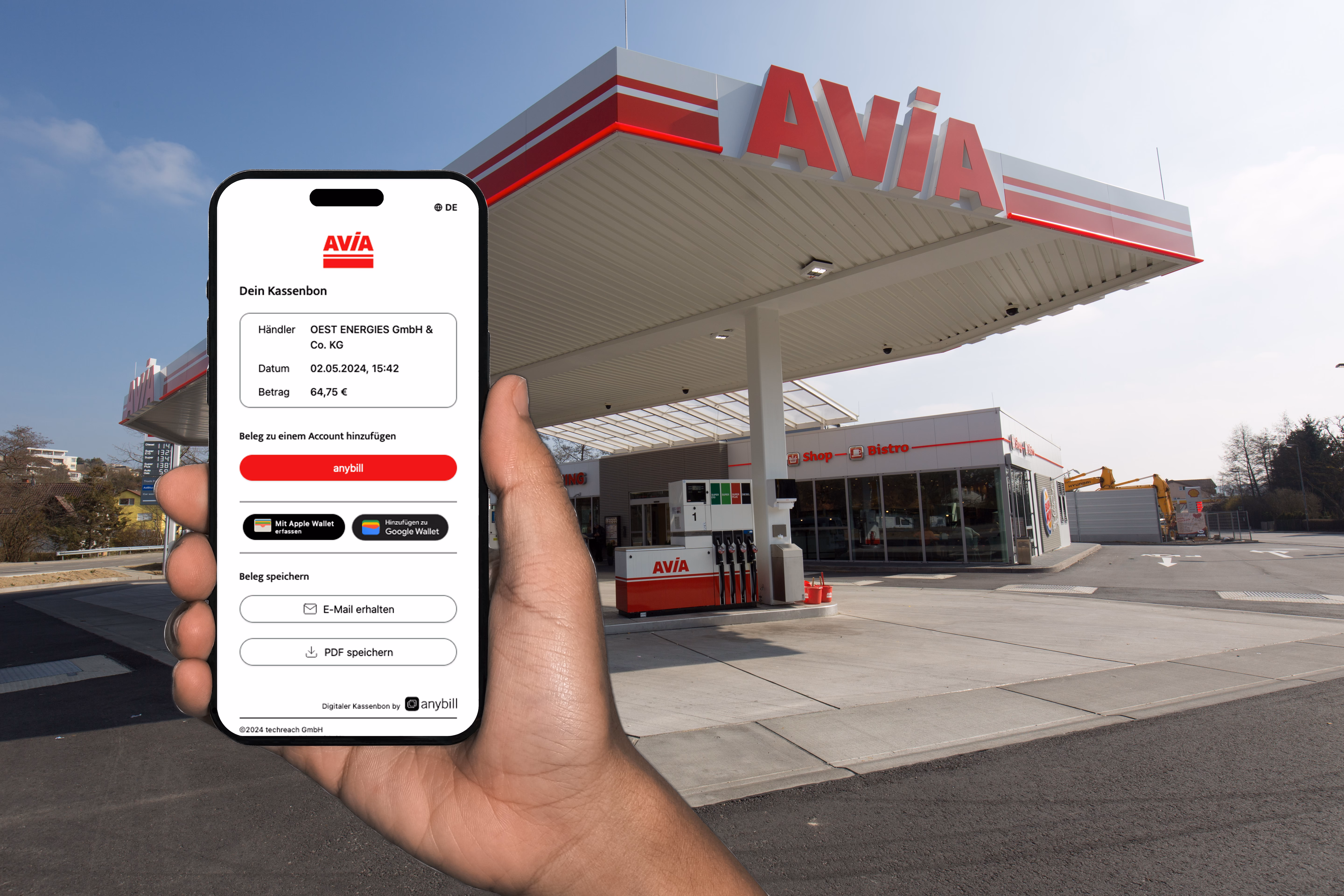 Pressebild: OEST ENERGIES setzt auf digitale Kassenbons von anybill