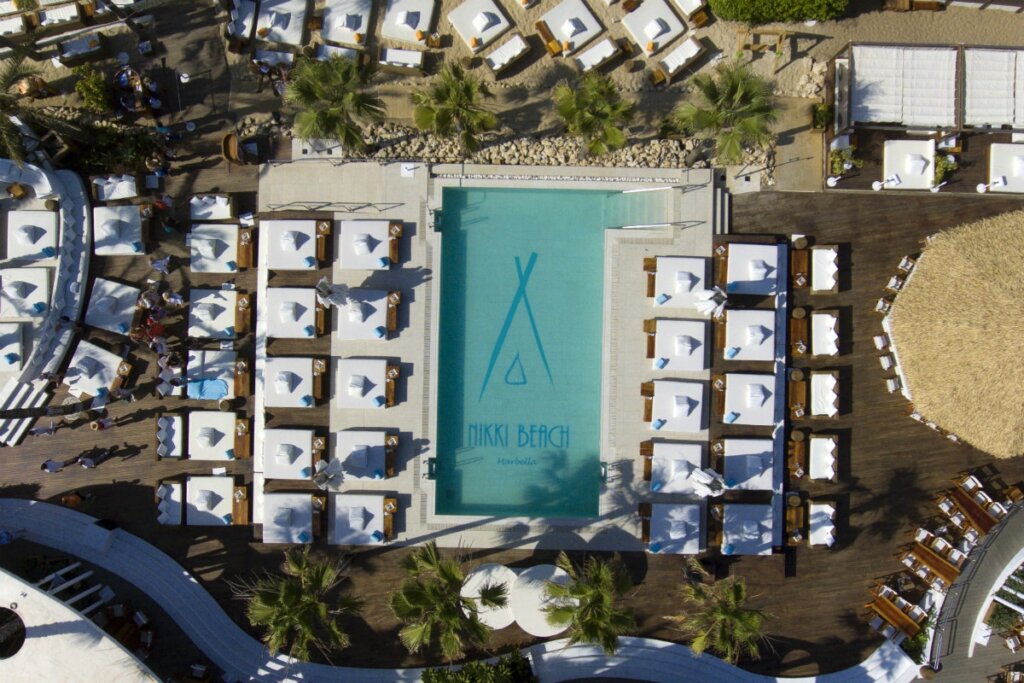 Vista desde arriba de el beachclub Nikki Beach