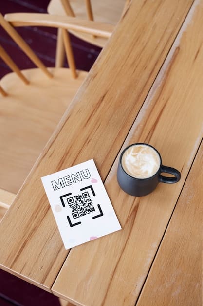 Customer scanning a QR code to access a restaurant's interactive digital menu