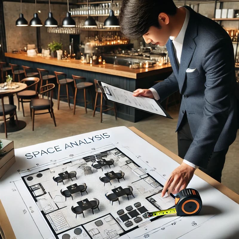 disposizione dei tavoli in un ristorante