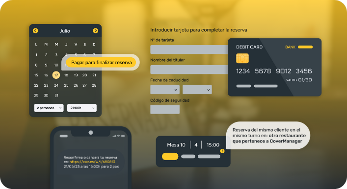Sistema de recordatorios automáticos y políticas de cancelación de CoverManager para reducir los No Shows