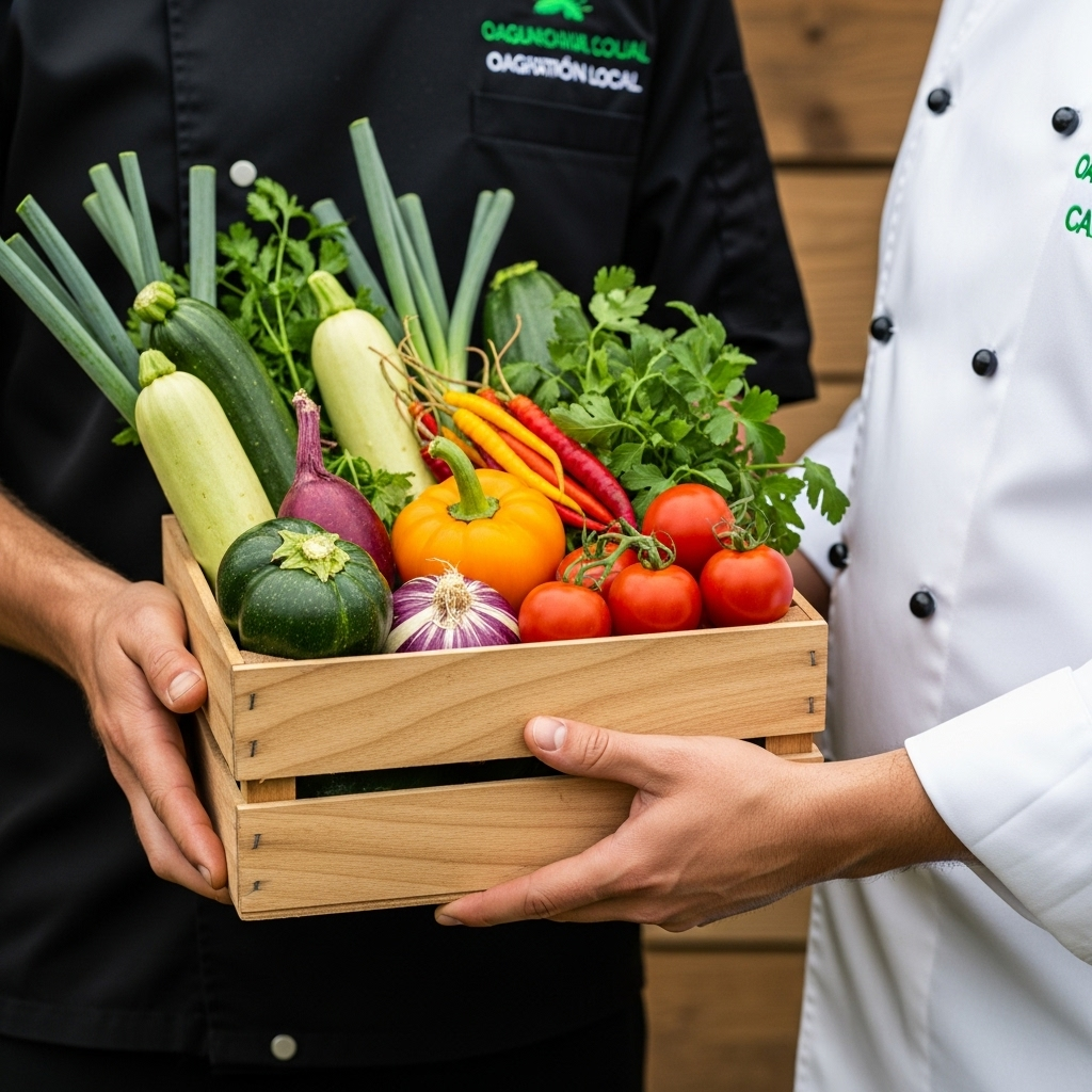 Fresh local ingredients at a restaurant