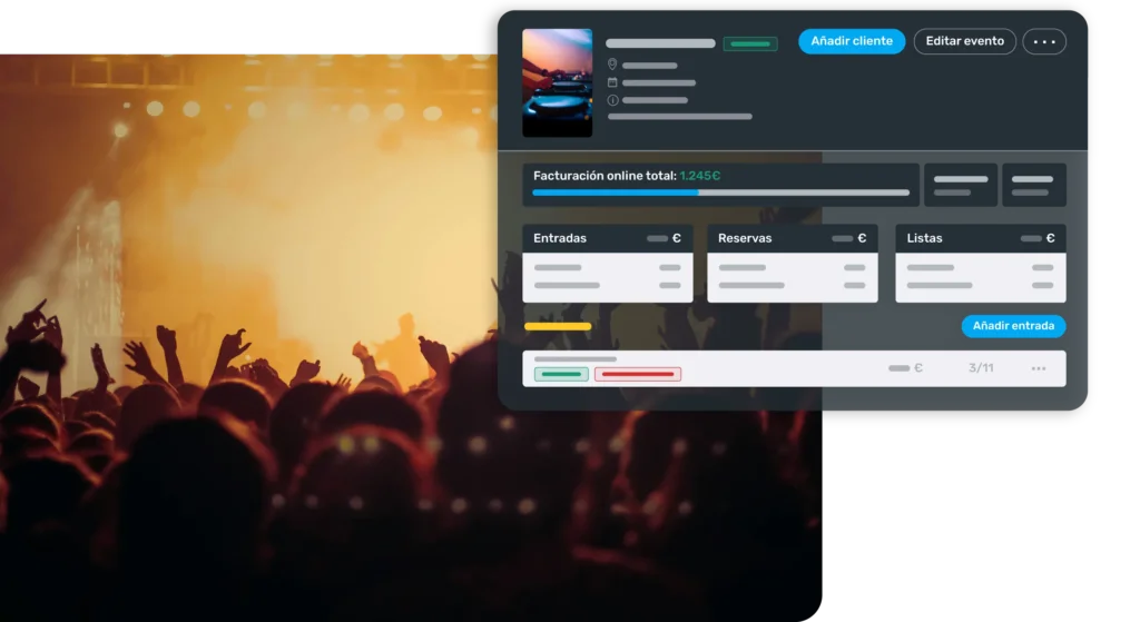 Event management dashboard