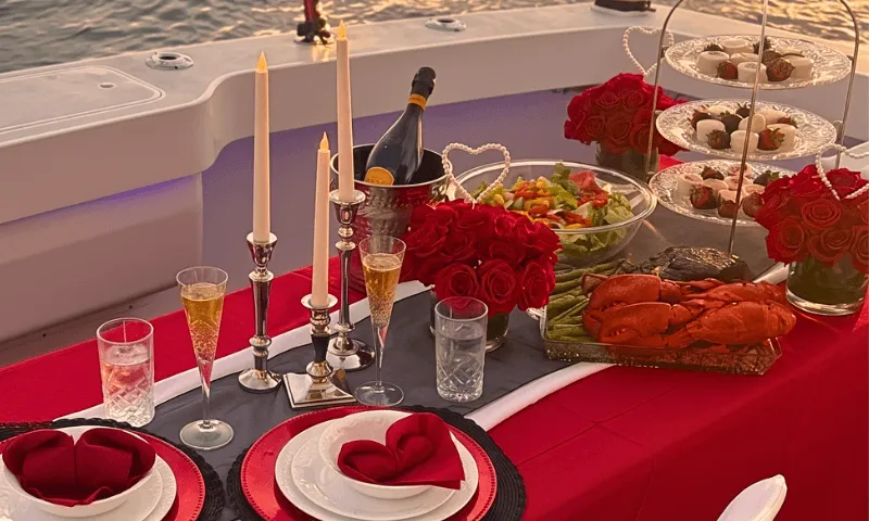 Dinner at anchor