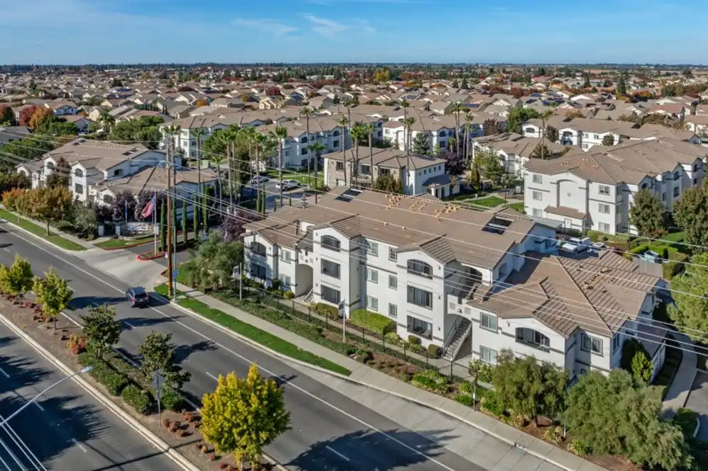 Aerial view of property
