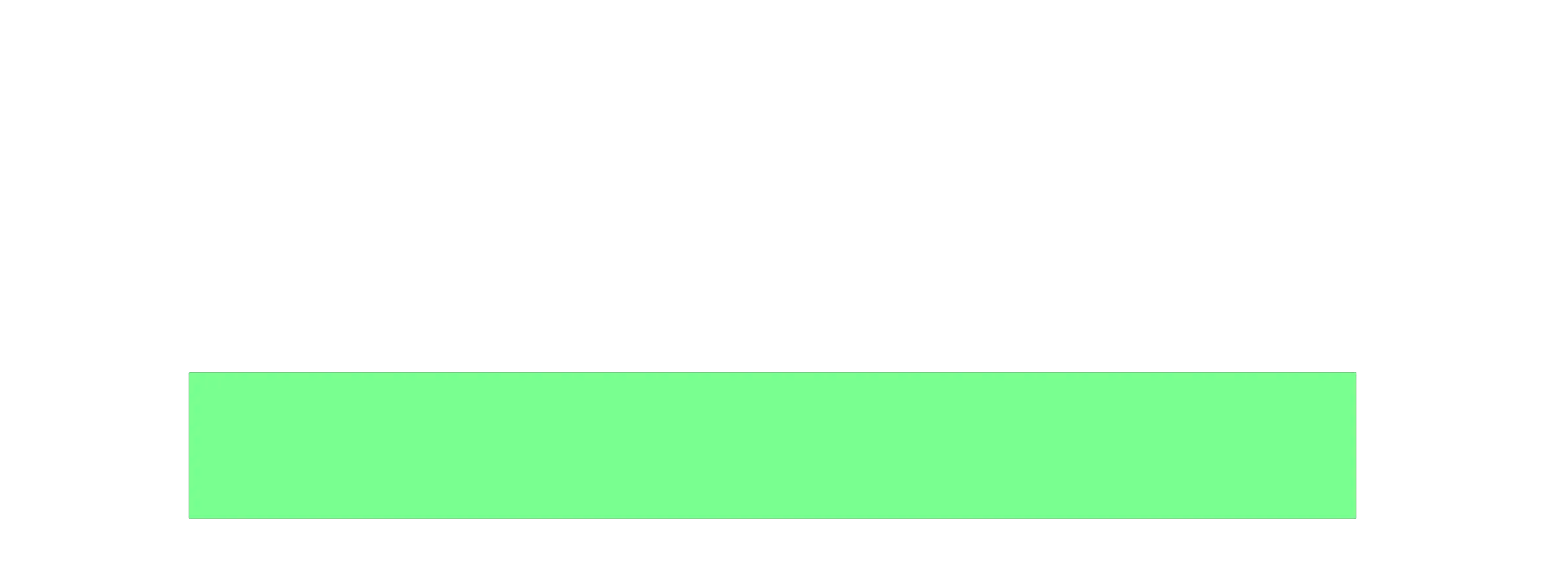 Bright green horizontal rectangle on a white background.