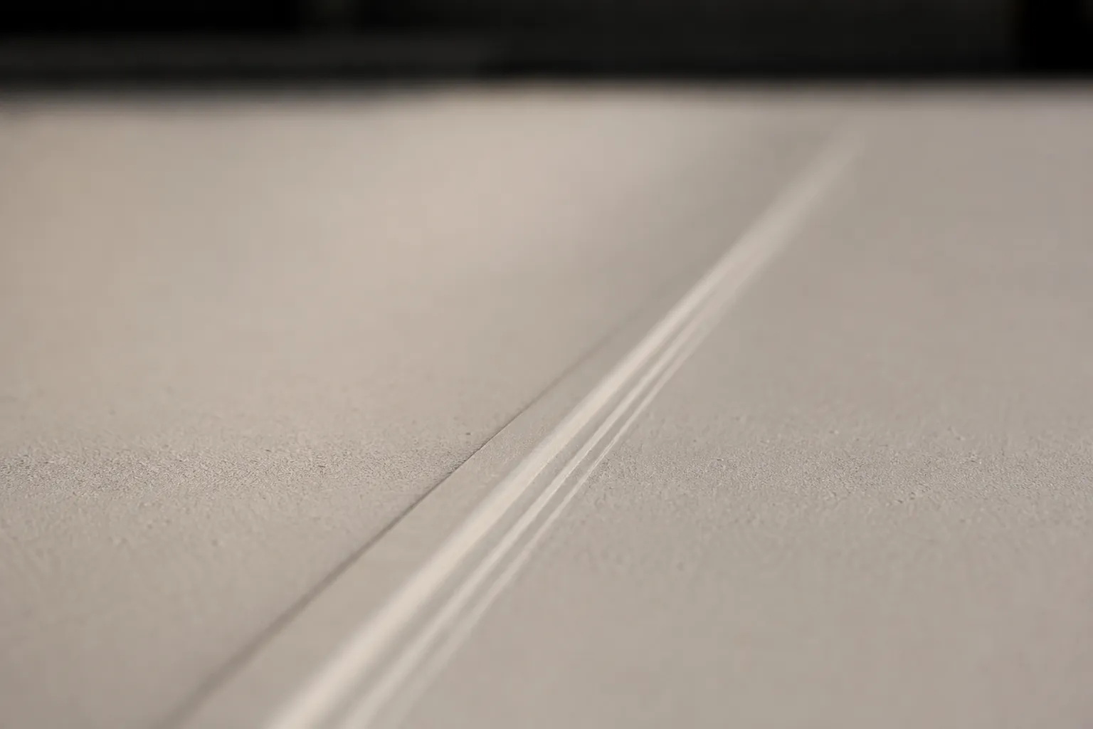 PVC single-ply roofing membrane seam, macro