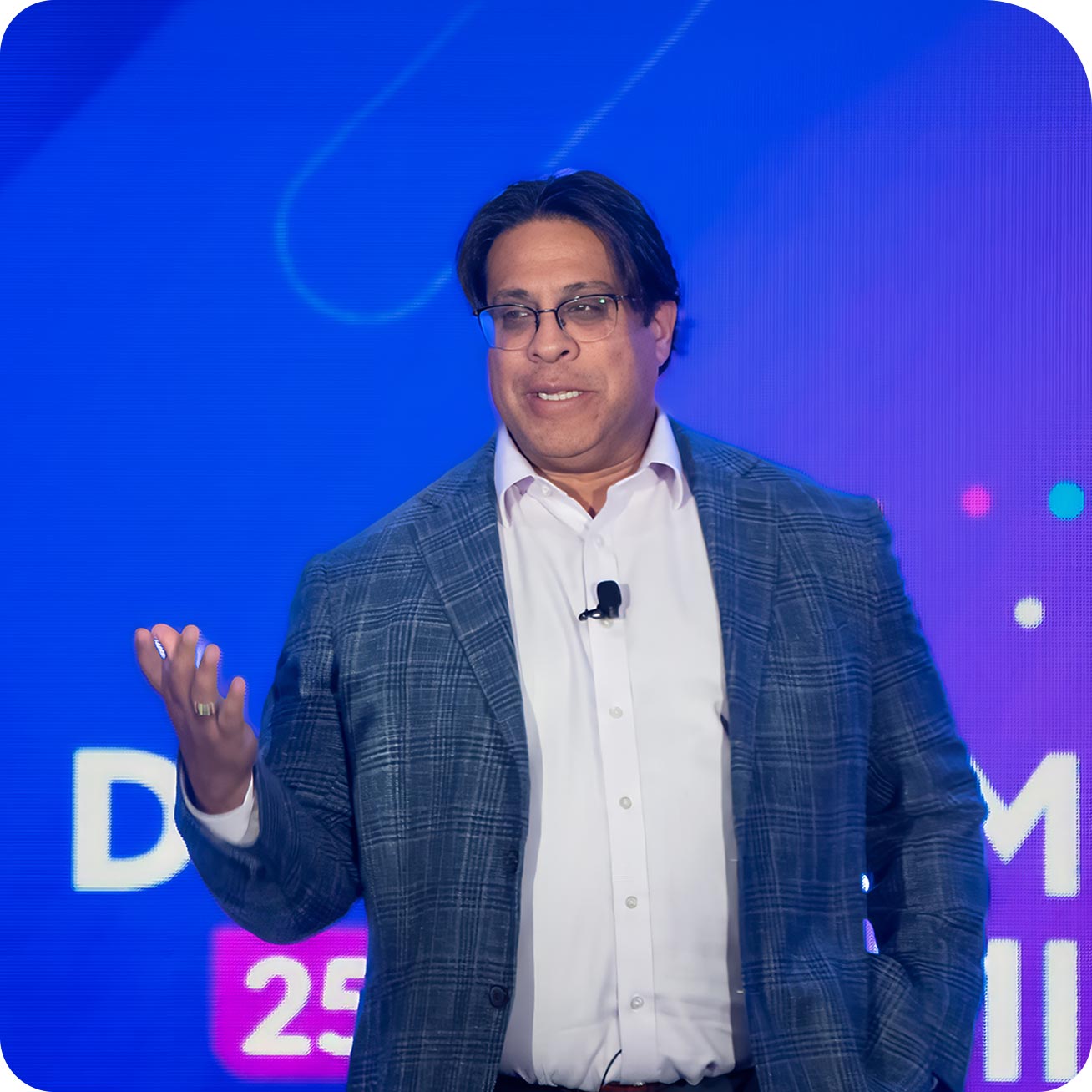 Yash Sabharwal giving a presentation at QbDVision's Digital CMC Summit