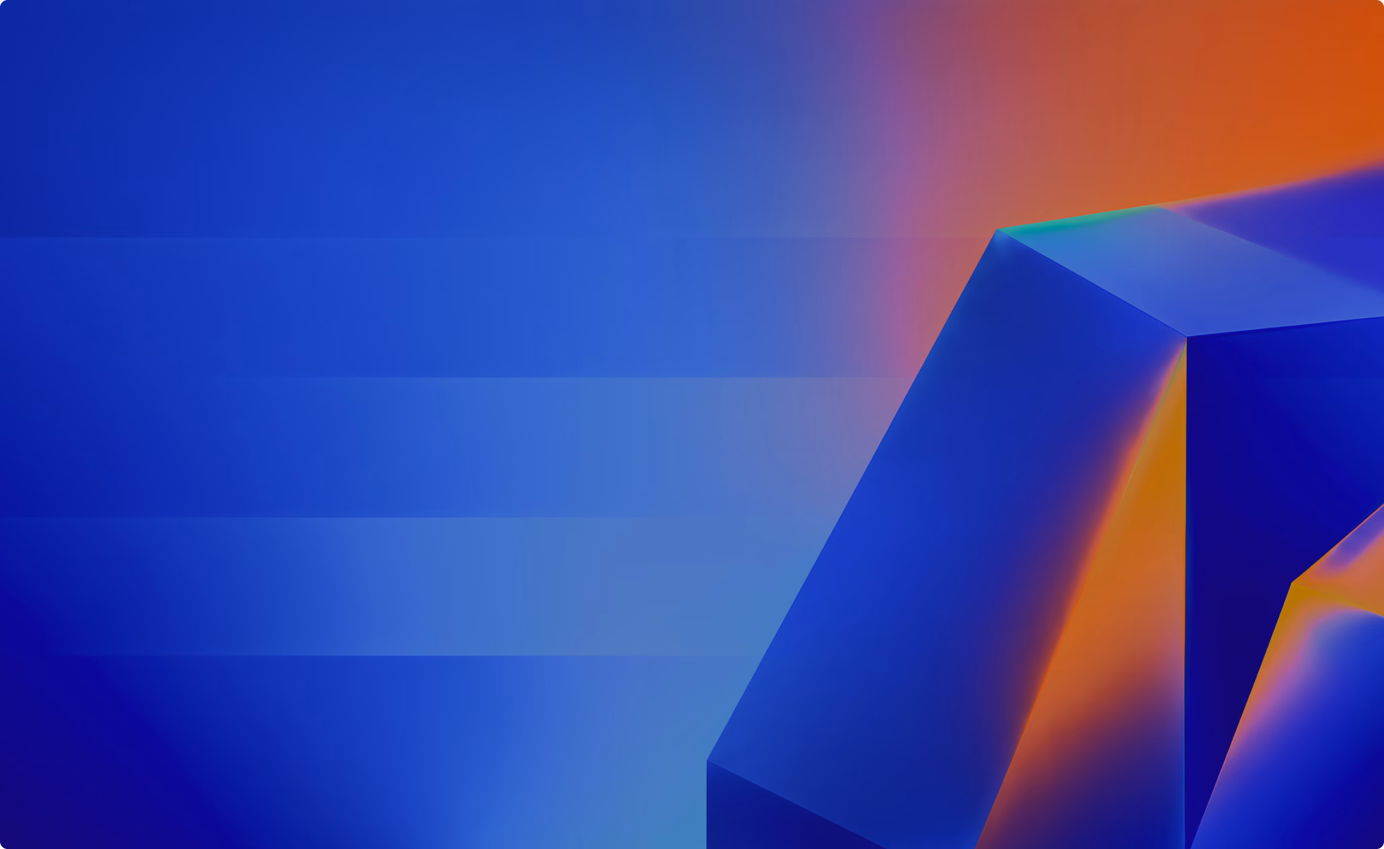 EliteEPM website case study by Burgundy, coming soon: abstract blue and orange geometric render