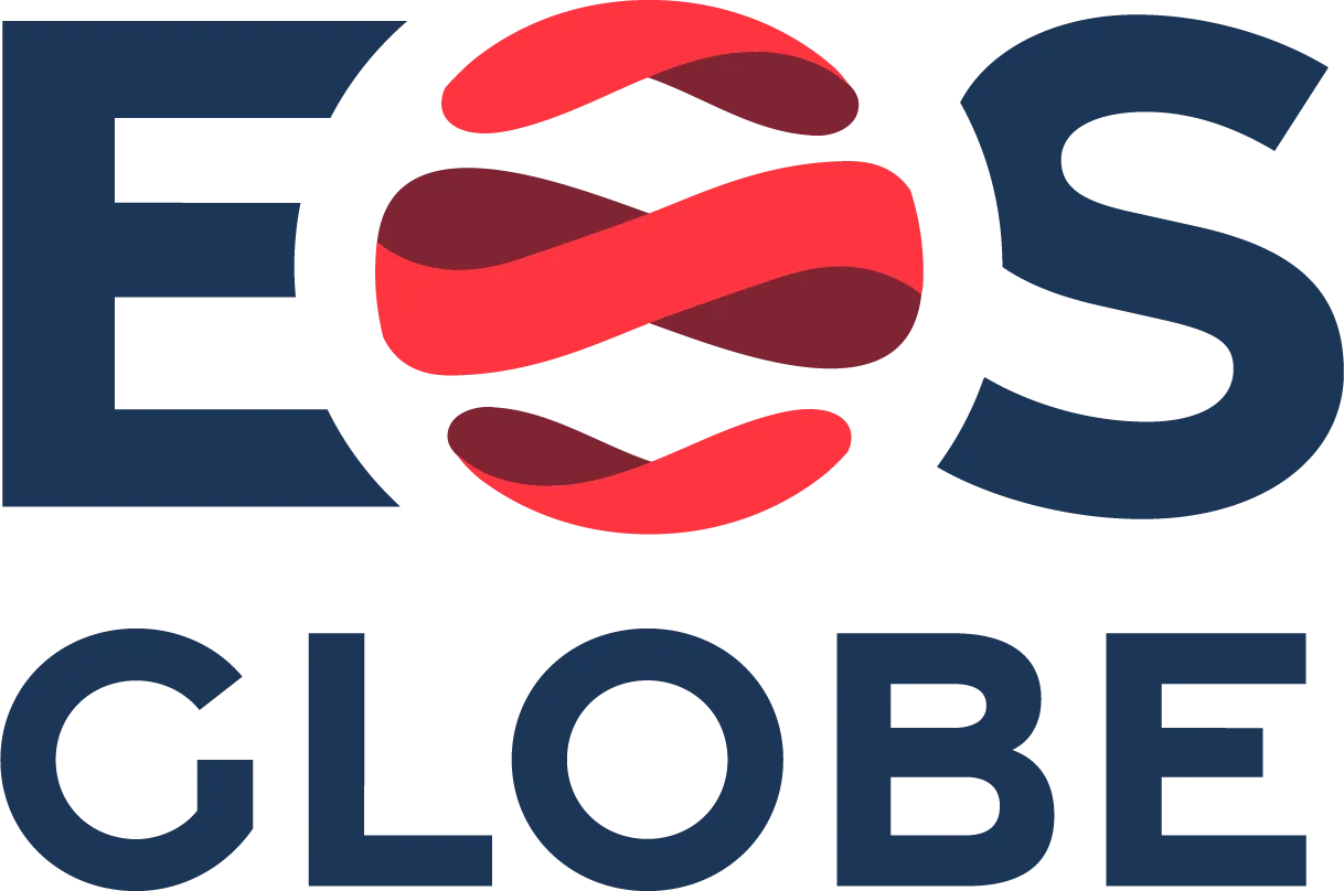 EOS Globe logo, Burgundy web design client