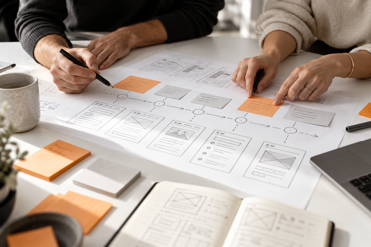 Gemeinsame Planung von Strategie und Website-Struktur