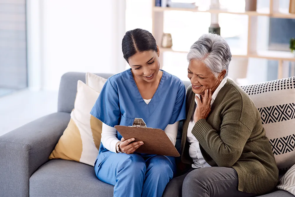 doctor and patient paperwork