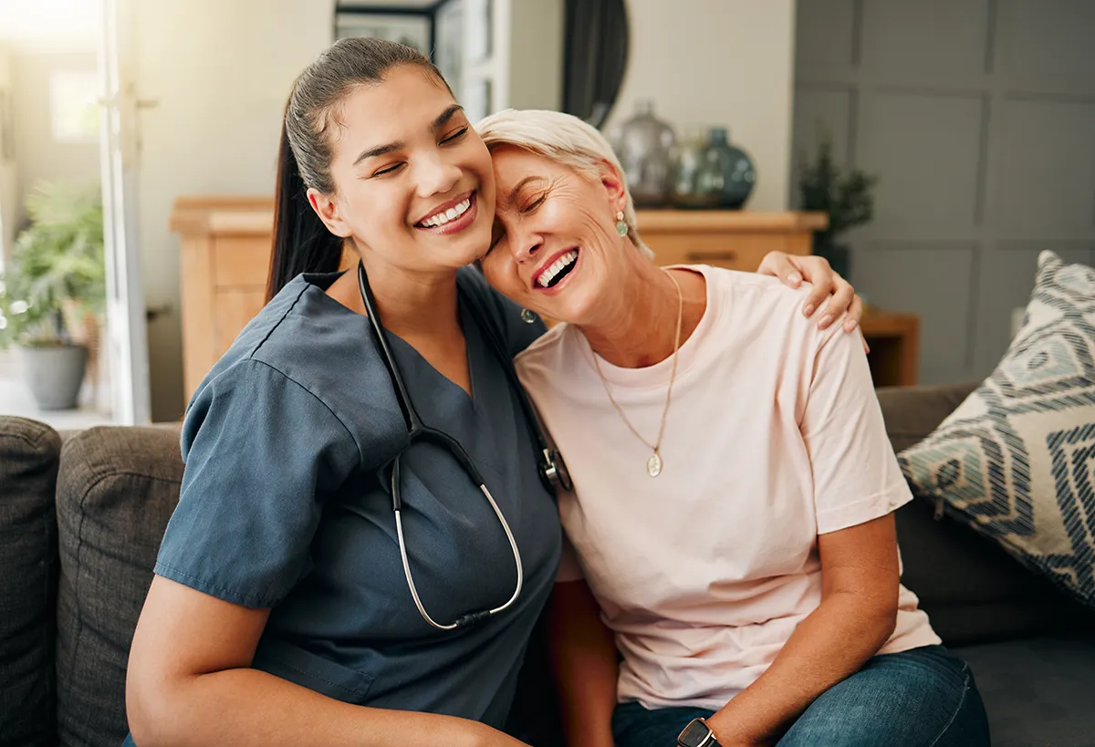 doctor and patient joyful