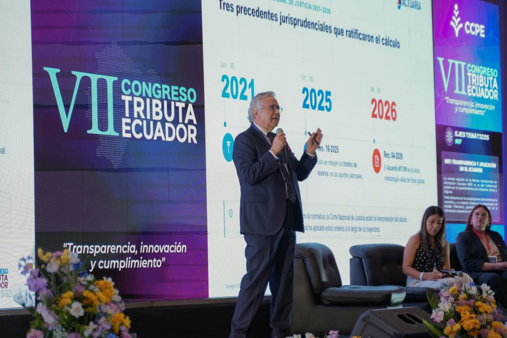 Conferencia magistral de Actuaria sobre pasivo laboral en el VII Congreso Tributa Ecuador