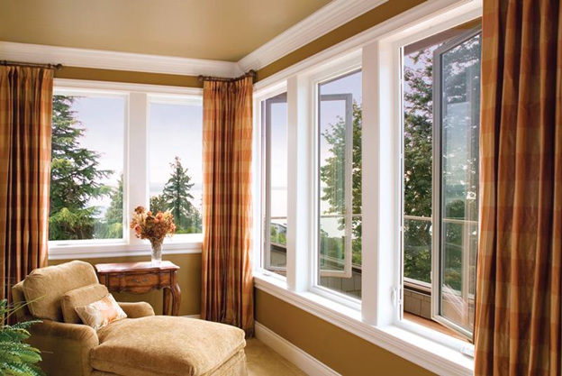 insert window vs full frame window replacement image of open windows in home