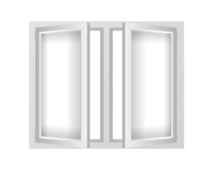 Realistic window mockup template