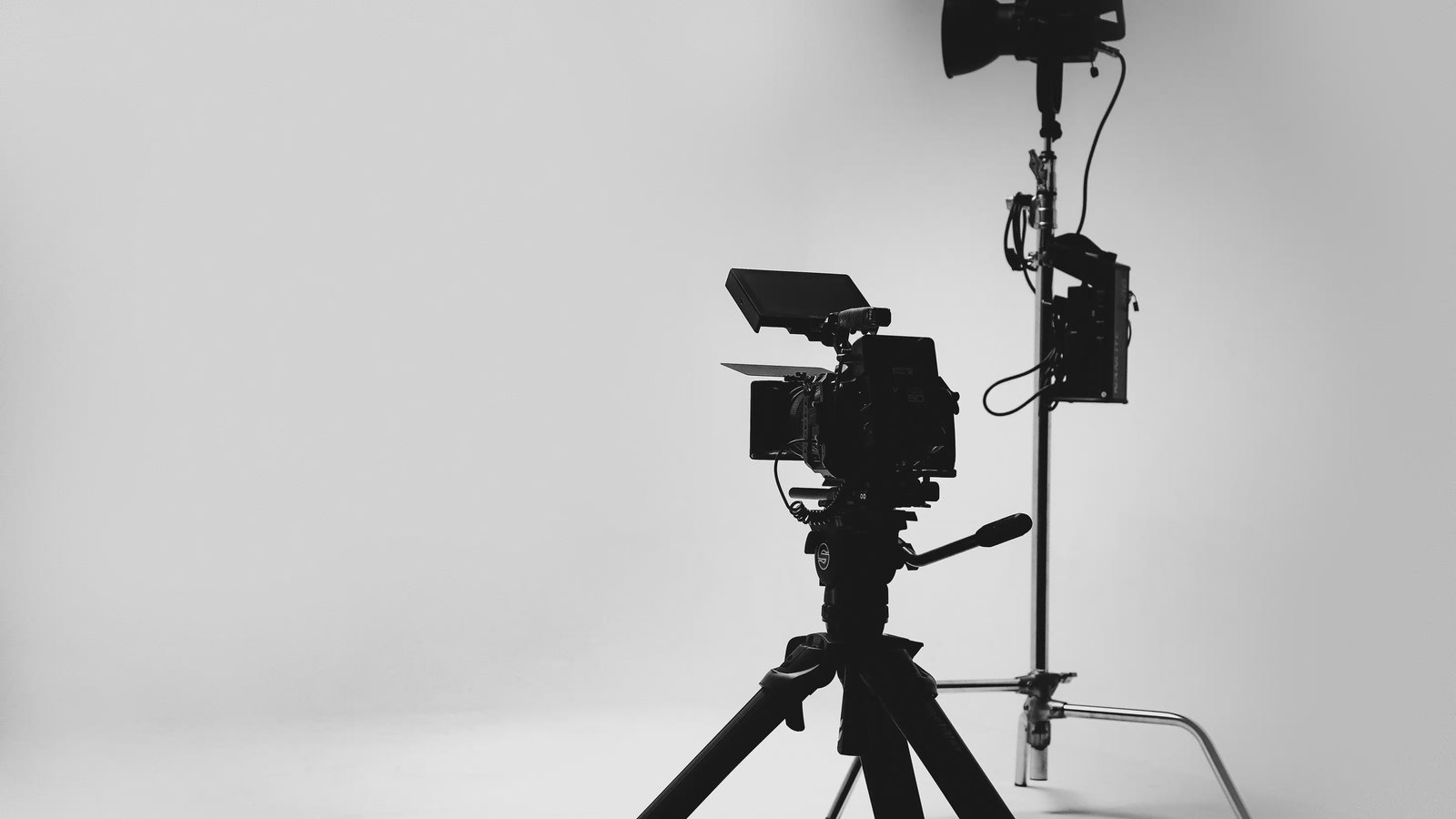 Camera set up on the cyclorama