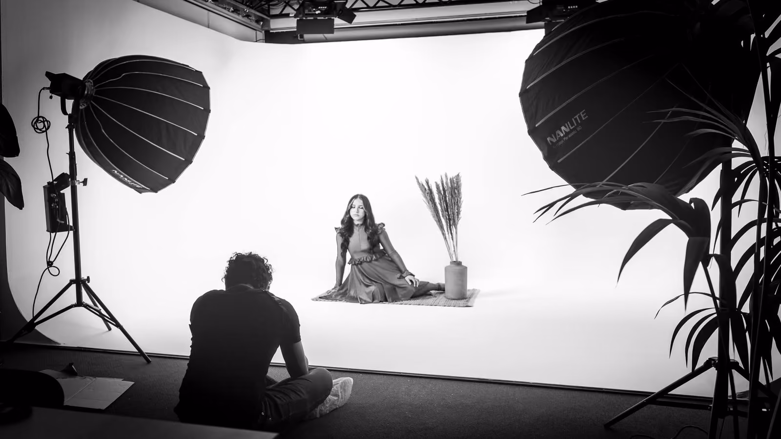 Portrait shoot on the cyclorama