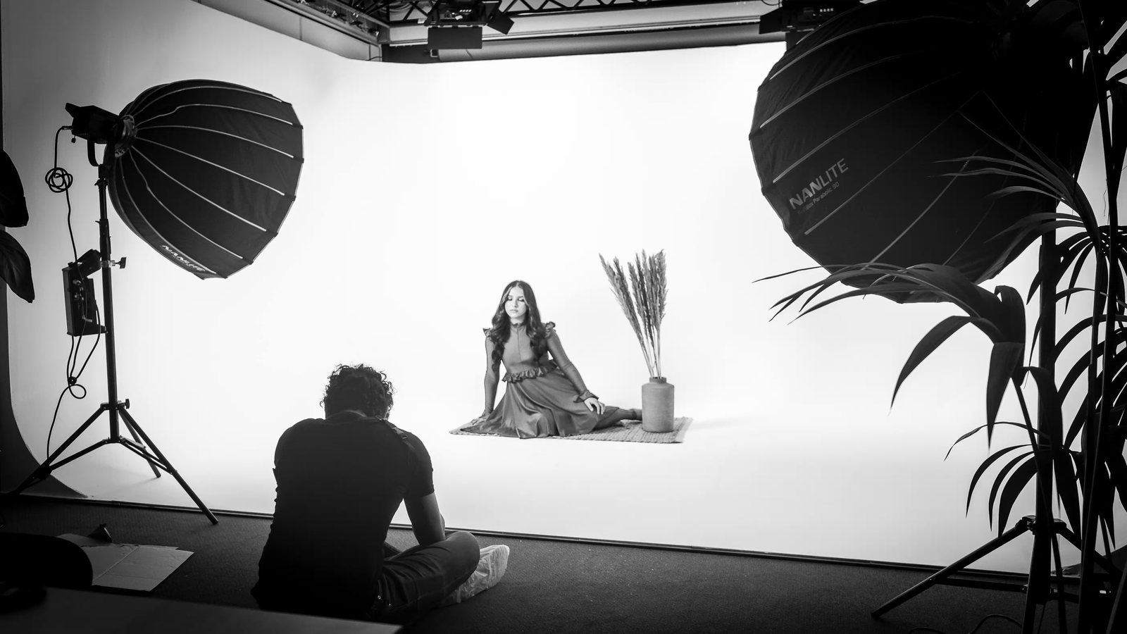 Portrait shoot on the cyclorama
