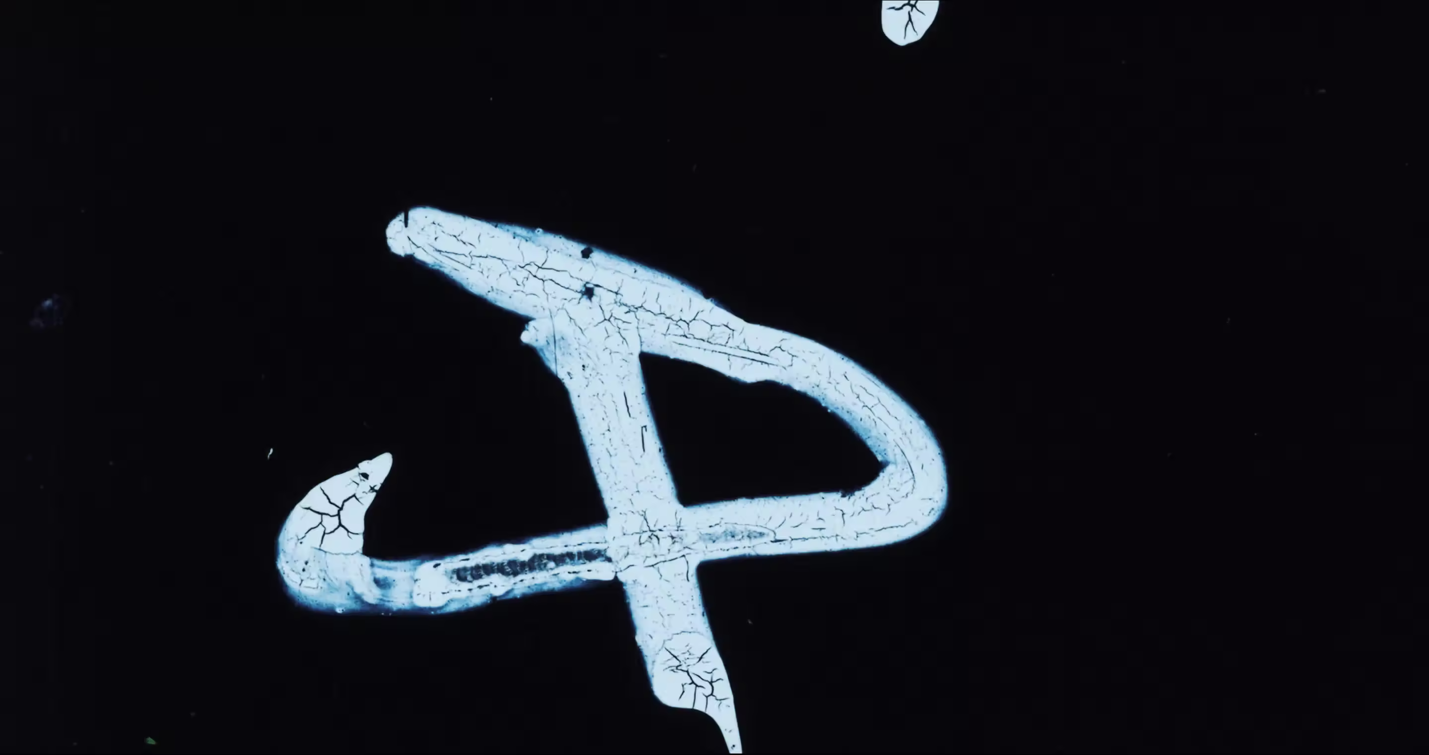 Hand-painted Allblazing logo mark on a black background