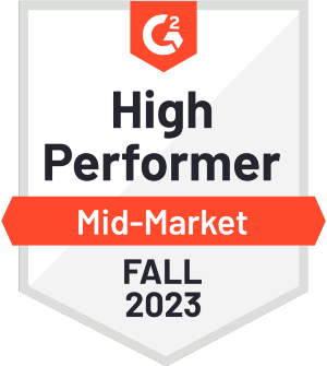 High Performer G2 badge