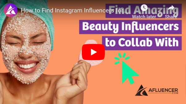 Find beauty influencers to collab with on Afluencer