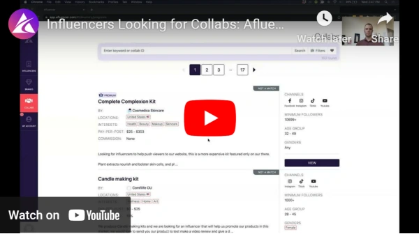 Influencers looking for collabs guide