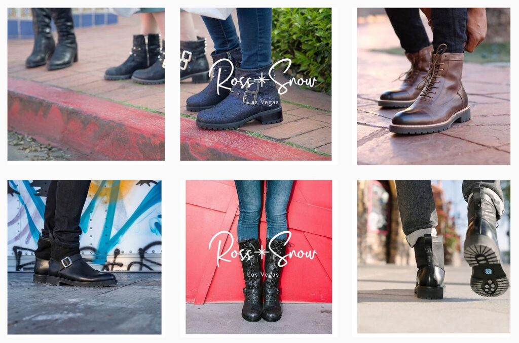 Ross & Snow | Panels of fashionable boots