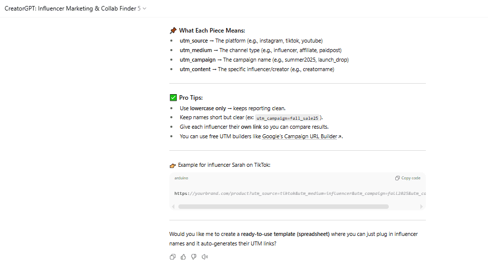 How to Measure Influencer ROI in 2025 with CreatorGPT Example
