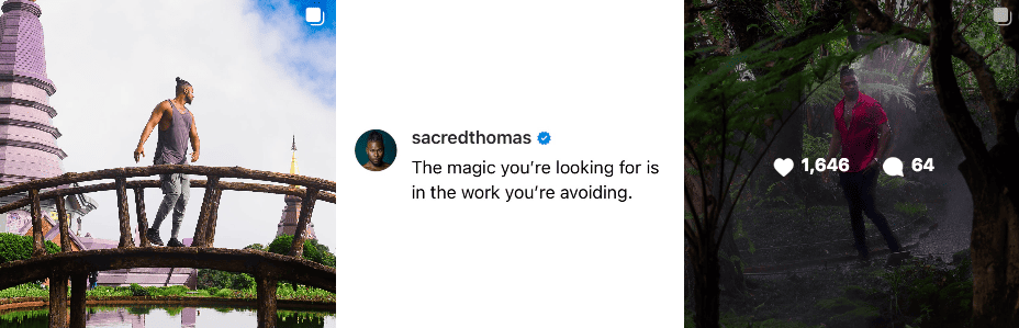 Sacred Thomas on IG | Photographer influencers