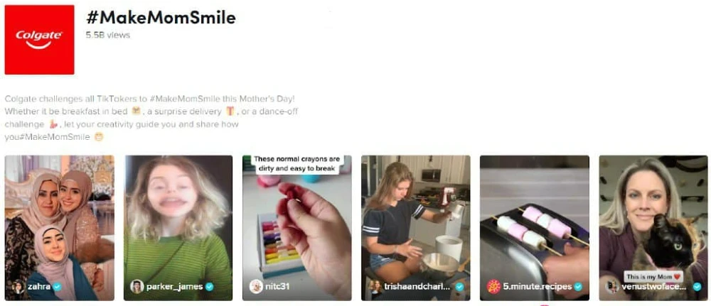 Mother's Day marketing campaign | Colgate's MakeMomSmile hashtag