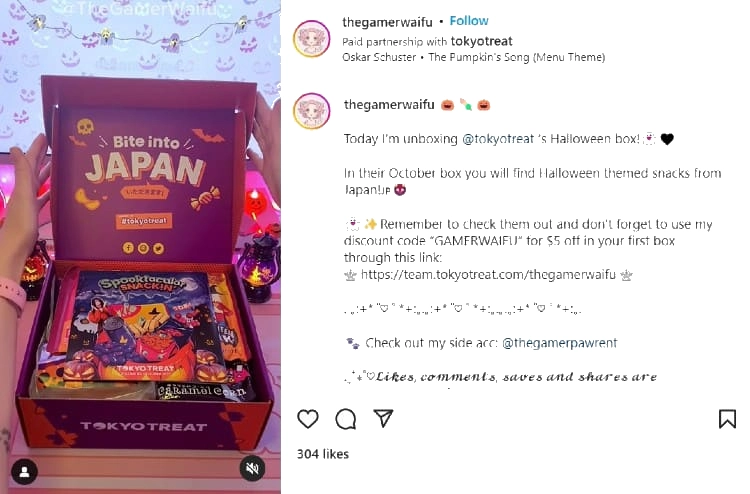Luna unboxing a TokyoTreat subscription box | Why affiliate marketing fails