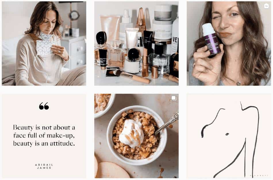 Abigail James | Beauty and Health Instagram posts