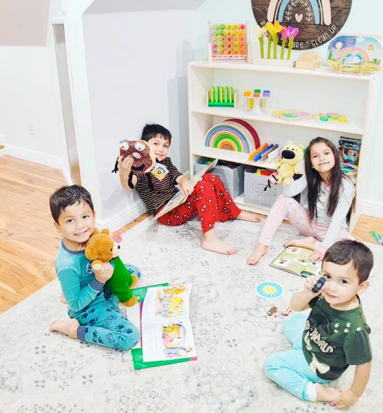 Iris Hric | Kids on the floor with their toys in the playroom | Education influencers